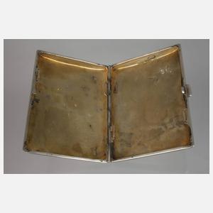 Silber Zigarettenetui mit Goldauflagen