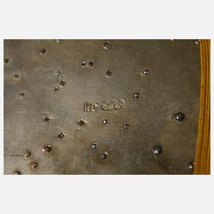 Silber Tabakdose Russland mit Goldauflagen