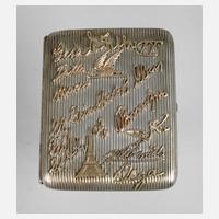 Silber Tabakdose Russland mit Goldauflagen111