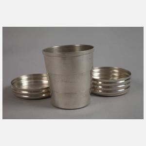 Silber Konvolut Schnapsbecher und Dose