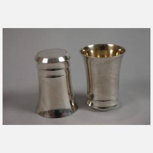 Silber Konvolut Schnapsbecher und Dose