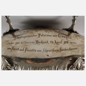 Silber großer Tafelaufsatz aus Adelsbesitz