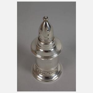 Silber Gewürzstreuer und Schale