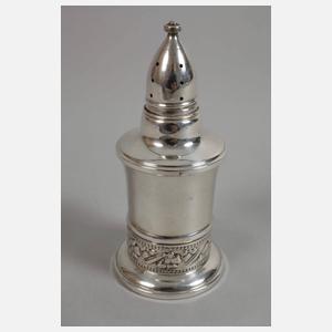 Silber Gewürzstreuer und Schale