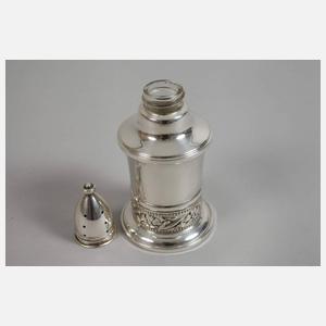 Silber Gewürzstreuer und Schale