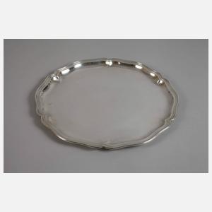 Rundes Silbertablett