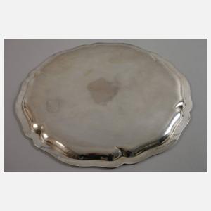 Rundes Silbertablett