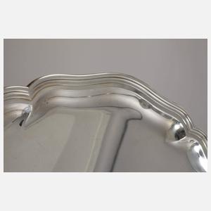 Rundes Silbertablett