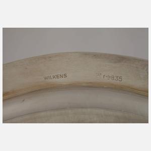 Rundes Silbertablett