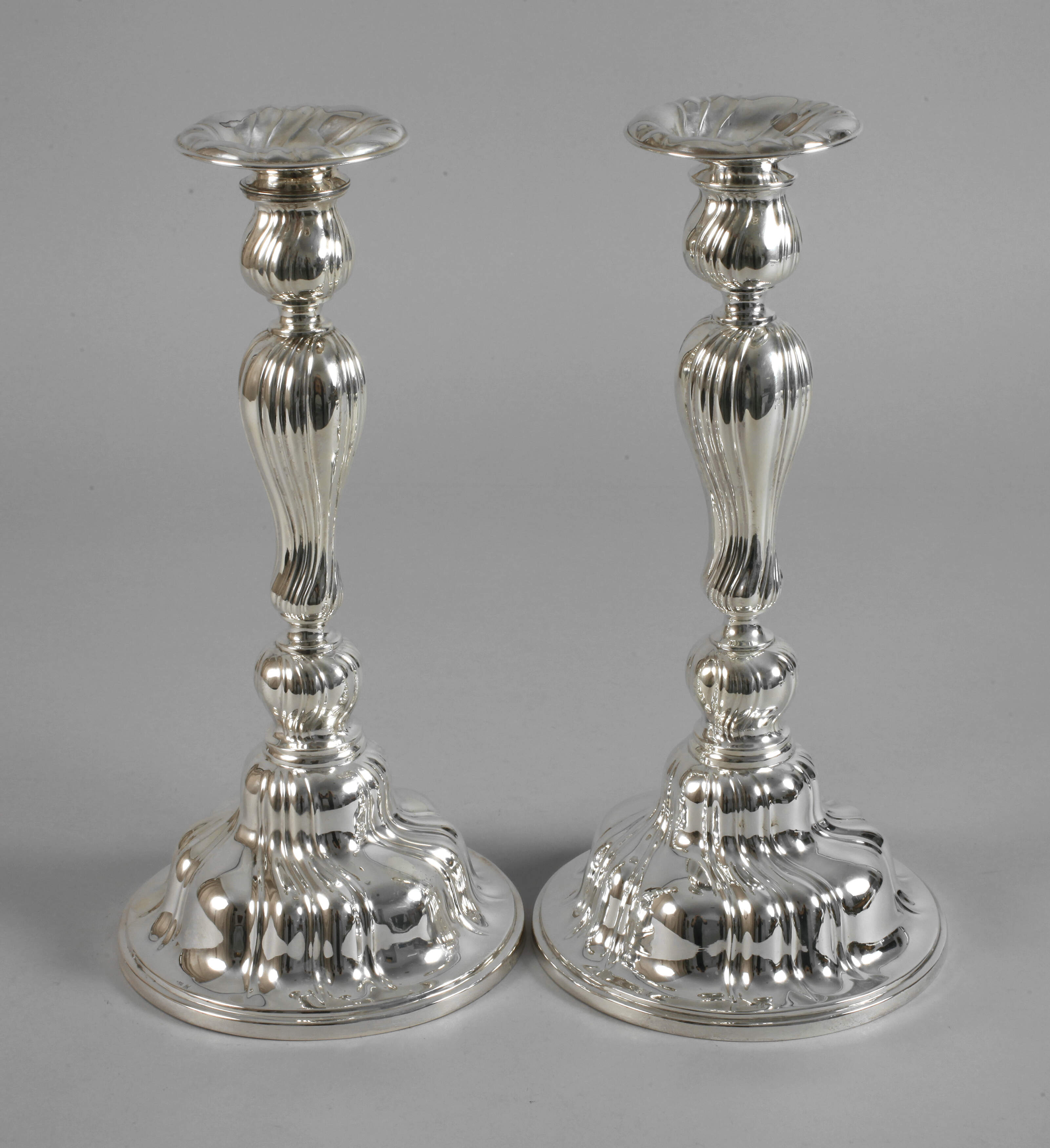 Silber Paar große Kerzenleuchter