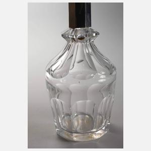 Paar Bleikristallkaraffen mit Silbermontierung