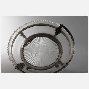 Glasschale mit Metallmontierung