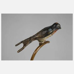 Flakon mit Vogel Wiener Bronze