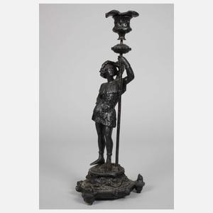 Paar figürliche Eisenleuchter