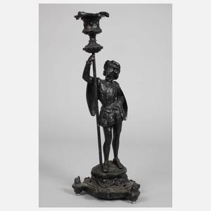 Paar figürliche Eisenleuchter