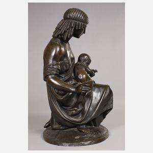 Mathurin Moreau, attr., Mutter mit Kindern