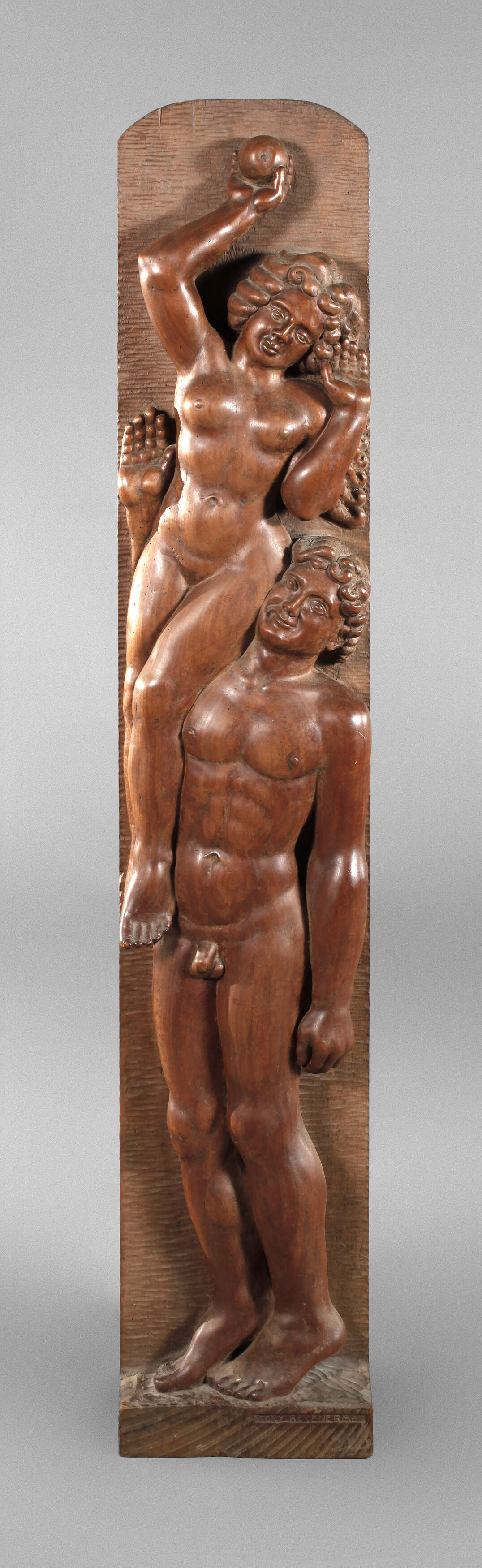Antonin Regenerme, Großes Holzrelief Adam & Eva