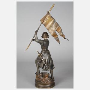 zurückgezogen - nächste Auktion - Adrien Etienne Gaudez, Chryselephantin Jeanne d'Arc
