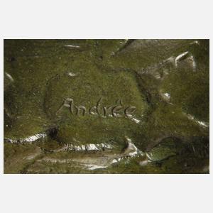 Andrêe, kämpfende Bisons