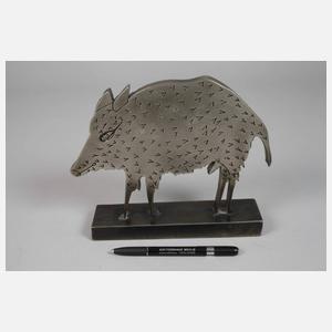 Paul Wunderlich, Paar Buchstützen als Wildschweine