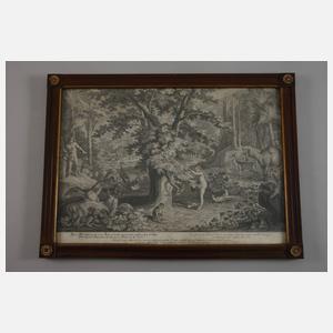 Johann Elias Ridinger, Adam und Eva im Paradies