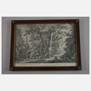 Johann Elias Ridinger, Adam und Eva im Paradies