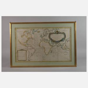 Jacque Nikolas Bellin, Weltkarte