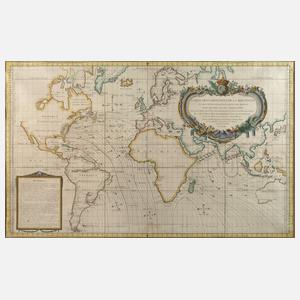 Jacque Nikolas Bellin, Weltkarte