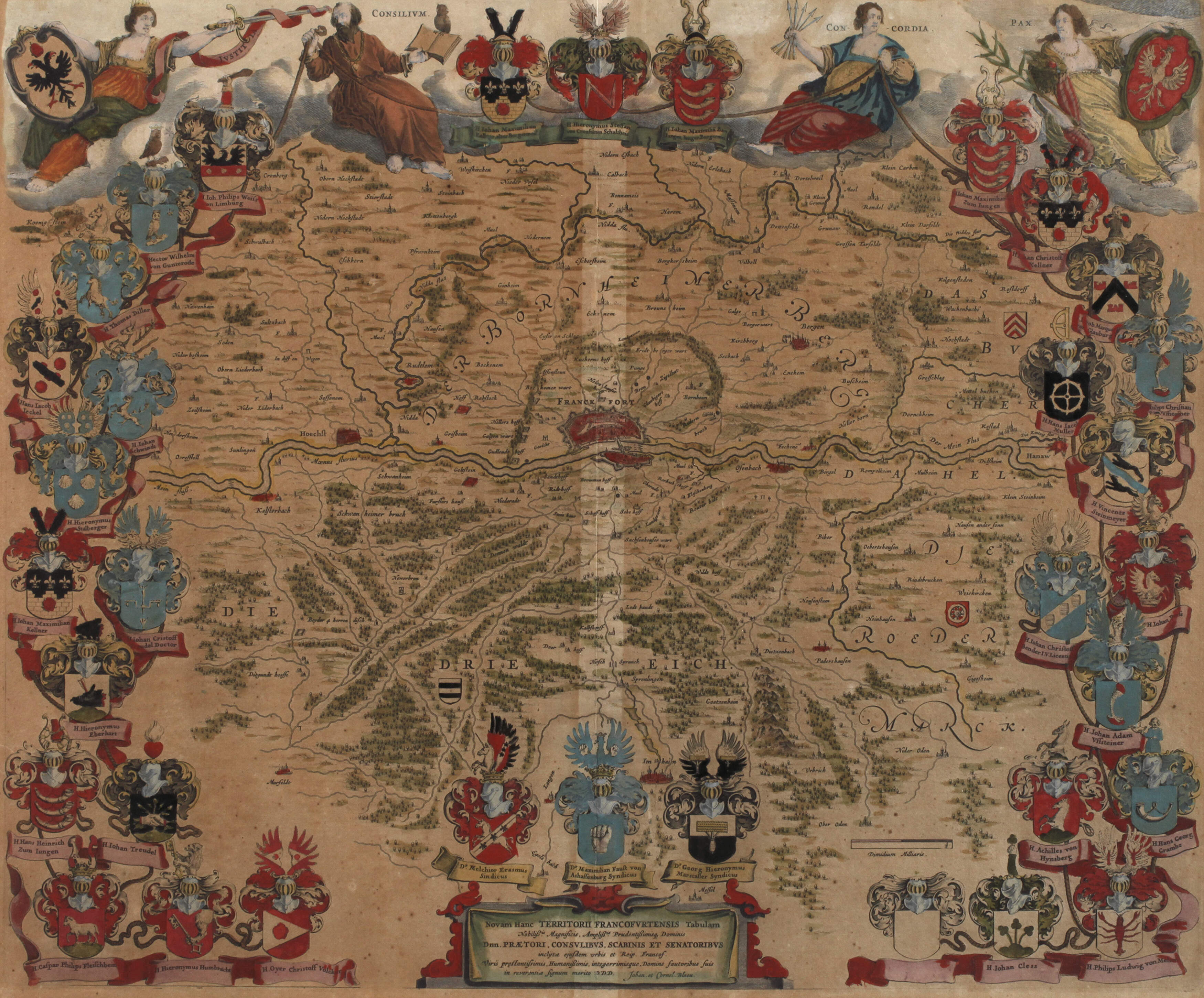 Johann Cornelius Blaeu, Karte Frankfurt am Main