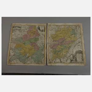 Homanns Erben, Zehn handkolorierte Landkarten