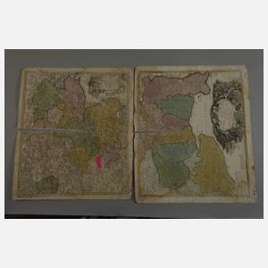 Homanns Erben, Zehn handkolorierte Landkarten