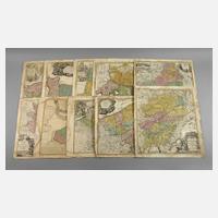 Homanns Erben, Zehn handkolorierte Landkarten111