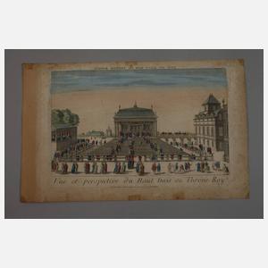 Zwei Guckkastenblätter Paris