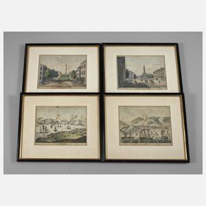 Vier Guckkastenblätter