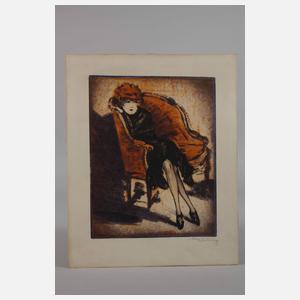 Max Brüning, Im Sessel sitzende Dame