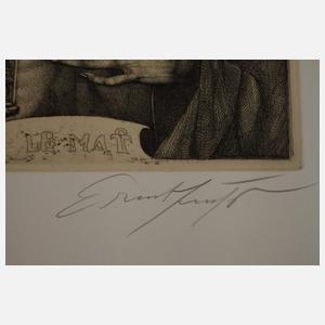 Prof. Ernst Fuchs, "Le Mat"