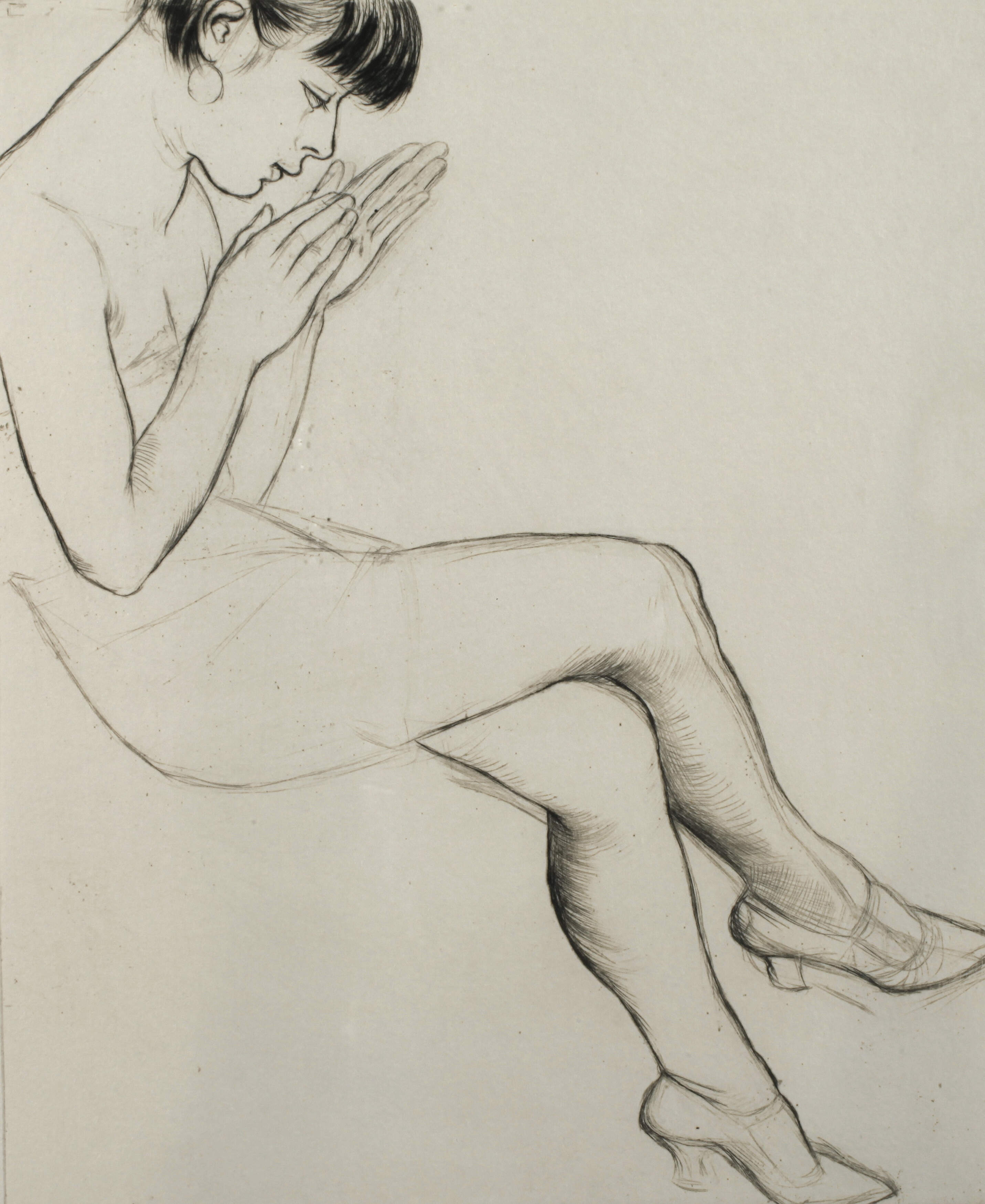 Prof. Karl Hubbuch, Martha die Hände betrachtend