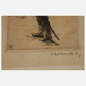 Leopold Graf von Kalckreuth, Harmonikaspieler