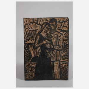 Druckstock junges Paar