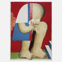 Prof. Horst Antes, "Maskierte Figur mit Treppe"111