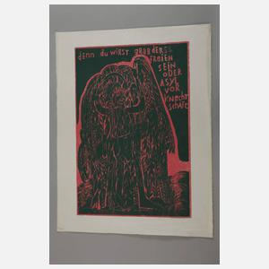 HAP Grieshaber, "Epitaph für Allende"