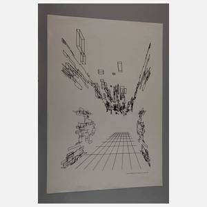 Prof. Georg Nees, Zwei Computergraphiken