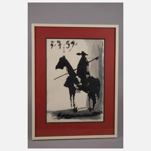 nach Pablo Picasso, Don Quijote zu Pferd
