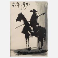 nach Pablo Picasso, Don Quijote zu Pferd111
