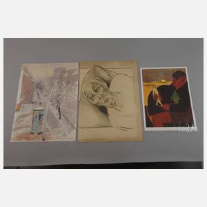 Konvolut Zeichnungen und Grafik