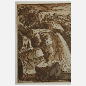 Altmeisterzeichnung "Tivoli"