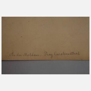 Theodor Alt, "An der Moldau-Prag Carolinenthal"