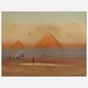 Frank Catano, Abendliche Rast vor den Pyramiden