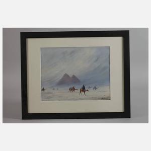 Otto Tilche, Sandsturm vor den Pyramiden