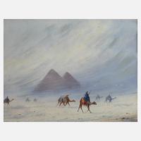 Otto Tilche, Sandsturm vor den Pyramiden111